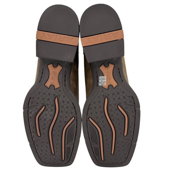 Ariat Women's Round Up Wide Square Toe Leather Brown Western Boots Size 10B NWOB - Picture 8 of 16